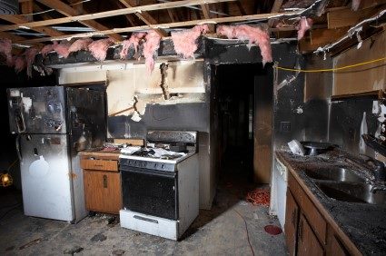 Fire damage repair by Carson Restoration, Inc.